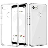 MoKo Google Pixel 3 Case, Soft Lightweight TPU Bumper + Anti-Scratch Slim Hard PC Back Panel Shock Aborsption Cellphone Shell for Google Pixel 3 - Crystal Clear