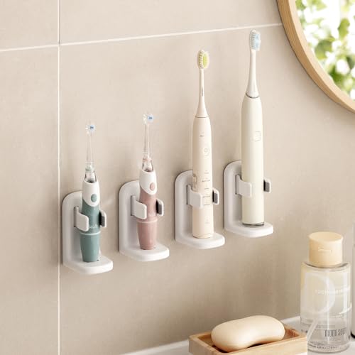 Toski Electric Toothbrush Holder Wall without Drilling 2 Pieces | Electric Toothbrush Head Holder with Drain Hole, Bathroom Toothbrush Holder, Toothbrush Holder