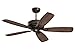 Emerson Ceiling Fans B92VWA 25-Inch Rattan Hand Carved Ceiling Fan Blades, Vintage Walnut, Indoor, Set of 5 Blades