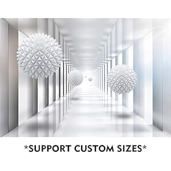 SUMGAR Custom 3D Wallpaper Living Room Large Space White Wall Murals Dining Room Peel and Stick Penels Self Adhesive Non Woven Home Decor Bedroom,100x144 in