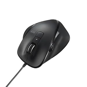ELECOM BlueLEDマウス M-XG2 有線 5ボタン 握りの極み Lサイズ ブラック M-XG2UBBK