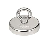 Supremacy Co. 881 lbs Pulling Force (400 kg) Fishing Magnet- Premium N52 Grade Neodymium Fishing Magnet with M10 Eyebolt - Countersunk Hole Diameter 3.54 inch (90mm) for Magnetic Fishing