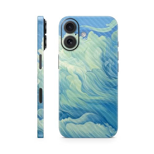 Carbon Fiber Phone Skin Compatible with Apple iPhone 16 - Visionary - Premium 3…
