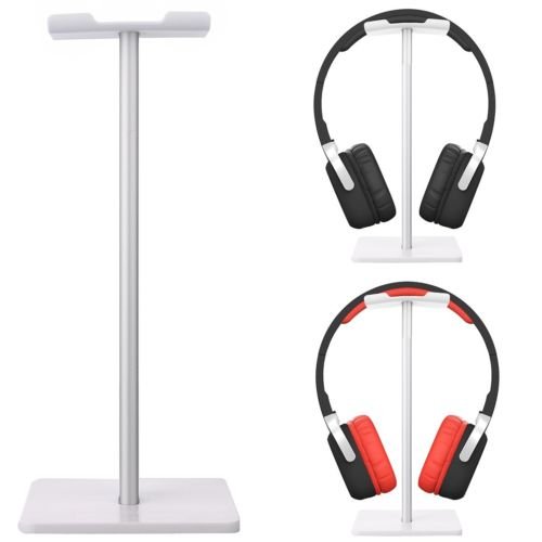 FidgetFidget Universal Aluminum Earphone Headset Hanger Holder Headphone Desk Display Stand{Color White}