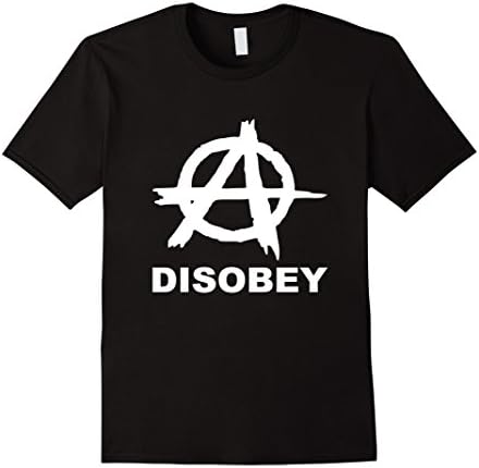 Men's Anarchy Disobey T-Shirt Medium Black