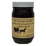 Amish Black Raspberry Jam - No Sugar Added - Two 16 Oz Jars