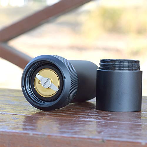 Tragbare manuelle Kaffeemühle 304stainless Stahl Grat Kaffeemühle einstellbar externe Regler (Color : Black) – Bild 5