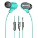 Earphones, Anmii S2 Earbuds In-ear Headphones with Microphone, Dynamic Crystal Clear Sound, Ergonomic Comfort-Fit Headset for Android/PC/Table (Light Blue or Mint Green)