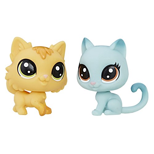 Littlest Pet Shop Fluffy Catson & Kitty Von Grey-Cat Mini Pet Pair