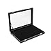 Beautify 100 Slot Ring Box Jewelry Organizer Display Storage Holder Tray Case with Clear Viewing Lid,Black