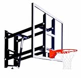 Goalsetter GS72 Wall Mounted Adjustable Basketball System with 72-Inch Glass Backboard and Flex Rim