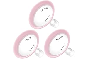 Maymom MyFit Flanges Pano Goldie Pack 14 15 16 mm Compatible with Medela Breast Pumps and Maymom Wide Base and Narrow Base Co