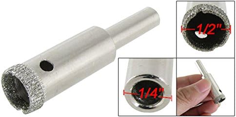 Sourcingmap 12mm 1/2" Diamond Tipped Metal Hole Saw Drill Bit for Ceramic Tile Glass, Silver - Image 3