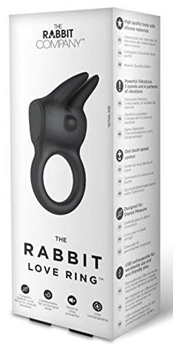 The Rabbit Company - Rabbit Love Ring Black Cock Ring