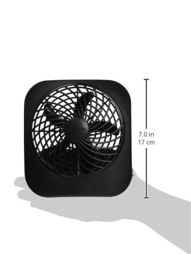 O2COOL Treva 5 Inch Battery Powered Fan Portable Desk Fan 2 Cooling Speeds with Compact Folding & Tilt Design Cubicle Accessories Small Portable (Black)
