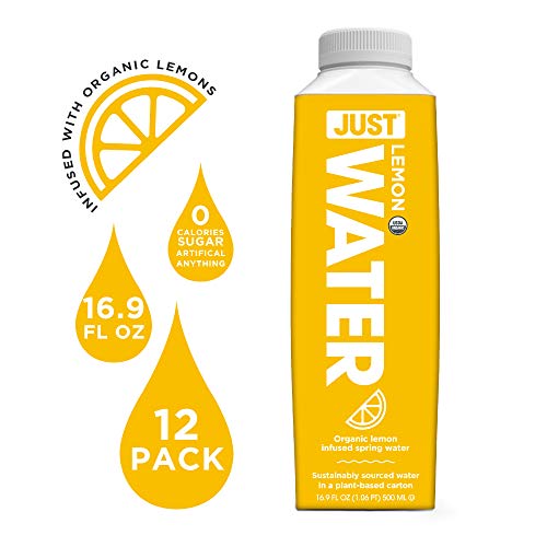 JUST Water Infused - Lemon Flavored Spring Water - Eco-Friendly and Sustainable, Boxed Bottled Water - Low Calorie…