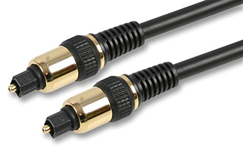 Pro Signal PSG03161 HQ TOSLink Optical Audio Lead with Metal Housing, 2m, Black