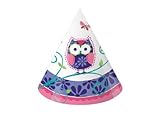 Creative Converting Owl Pal Party Hats, 8-Count