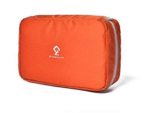 ZIYE Hanging Portable Travel Toiletry Bags Mens Womens Overnight Wash Shaving Dopp Kit Cosmetic Storage Organizer Waterproof Gym Bag with Hook (Orange) - Thumbnail 7