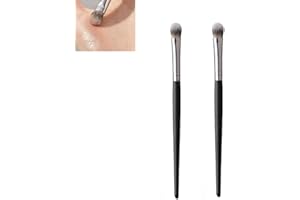 BK Beauty A506 Concealer Brush - Under Eye & Contour, Foundation & Conceal, Round Head Eye Shadow & Nose Contour (2PCS)