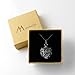 Maromalife Essential Oil Diffuser Necklace with Lava Stone Beads, Lovely Heart Aromatherapy Diffuser Locket Pendant with 6 PCS Lava Rocks and 25.5inches Adjustable Chain Gift Set (Black)