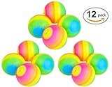 Set of 12 AWESOME RAINBOW Bouncy Balls (3