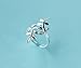 Helen de Lete Encircled Leaves Sterling Silver Open Ring Laurel Leaf Branch Adjustable Ring