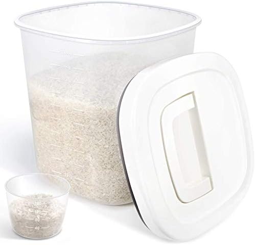 Odom 密閉 Bpaフリー プラスチック 食品保存容器 蓋 計量カップ 10l ポンド パントリー 保存容器 乾燥食品 シリアル 小麦粉 米 砂糖 犬の食べ物 その他 キッチン収納容器