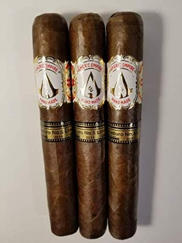 Americ Empire (Fresh Smoking Cigars to Buy on Sale. Tobacco Pure to Smoke from Honduras. Tabacos para Fumar). Straight from Factory 100% Hand Made. Special Gift. (Pack of 3) (Maduro #5)