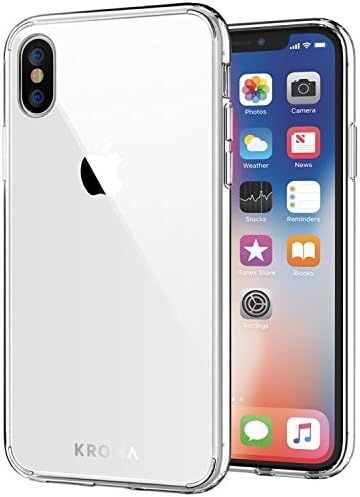 iPhone X Case, Kroma [Prismatic Series] Crystal Clear iPhone X Case, 99.9% Transparency, Clear back panel + TPU bumper