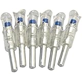 jiexi hwyp Automatically Bow String Activated Lighted Crossbow Arrow Nocks Pack of 6 (Blue)