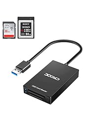 XQD Card Reader, Rocketek USB3.0 XQD SD Card Reader Dual Slot Memory Card Reader 5Gpbs Super Speed Compatible with Sony G M Series, Lexar 2933x 1400x USB Mark XQD Card, SD SDHC Card for Windows Mac OS