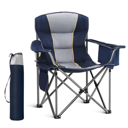 HIGH POINT SPORTS Campingstuhl Faltbar 200kg, Klappstuhl, Angelstuhl XXL