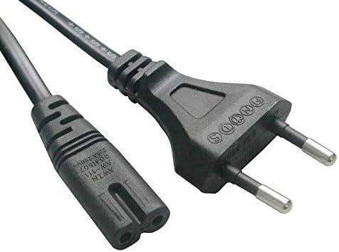 Technotech 2 Pin Power Cable Cord (Black, 1.3M)