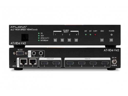 Atlona at-hd4-v42 4 x 2 hdmi switch with 3d and arc