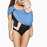 Breathable Baby Wrap Water METAL Ring Sling Carrier Infant Wrap Toddlers.Baby Shower Gift with Polyester and Quickdry Fabrics Material to Indoor Outdoor Travel Comfort for Newborn. (Sky Blue)