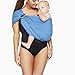 Breathable Baby Wrap Water METAL Ring Sling Carrier Infant Wrap Toddlers.Baby Shower Gift with Polyester and Quickdry Fabrics Material to Indoor Outdoor Travel Comfort for Newborn. (Sky Blue)