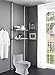 ALLZONE Bathroom Organizer, Over The Toilet Storage Rack, Over The Washer Shelf for Laundry Room (White/Grey, 4-Tier)