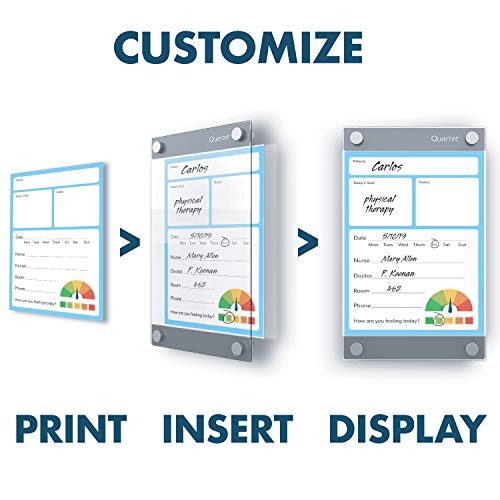 Quartet Glass Whiteboard, Dry Erase Board, 81/2" x 11", with