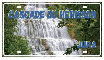 OPO 10 - Decorative metal plate: CASCADE of the Hedgehog in the JURA - 30x15 cms - (Ref: N54)