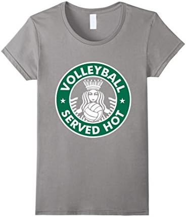 Women's Volleyball Served Hot T-Shirt - Great Volleyball Player Tee Small Slate