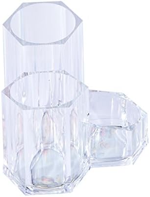 Laura Ashley 3-Compartment Brush Holder, 6.7" x 3.7" x 2.5"