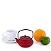 Old Dutch Mini Cast Iron Tokyo Teapot, 11-Ounce, Red