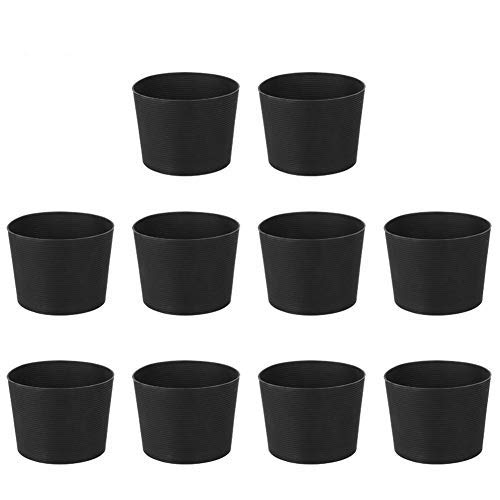 10Pcs Silicone Coffee Cup Sleeves Heat Resistant Coffee Tea Cup Sleeves Hot Coffee Tea Chocolate Drinks Insulated
