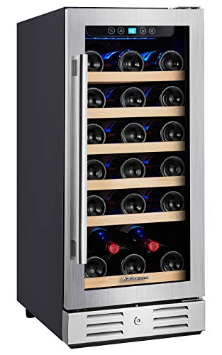 Kalamera-15-Wine-Cooler-and-Fridge-30-Bottle-Built-in-Wine-Refrigerator-For-Kitchen-or-Bar-with-Blue-Interior-Light-Temperature-Memory-Function