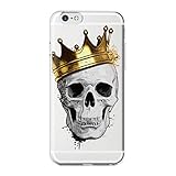 iPhone 8 Plus/iPhone 7 Plus Case(5.5inch),Blingy's New Custom Design Soft Rubber Case for iPhone 8 Plus/iPhone 7 Plus (Skull with Crown)