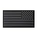 LEGEEON All Black ACU Dark Subdued USA American Reversed Flag Morale PVC Rubber Touch Fastener Patch