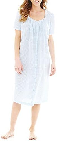 Adonna Seersucker Robe Blue Tint Size XL