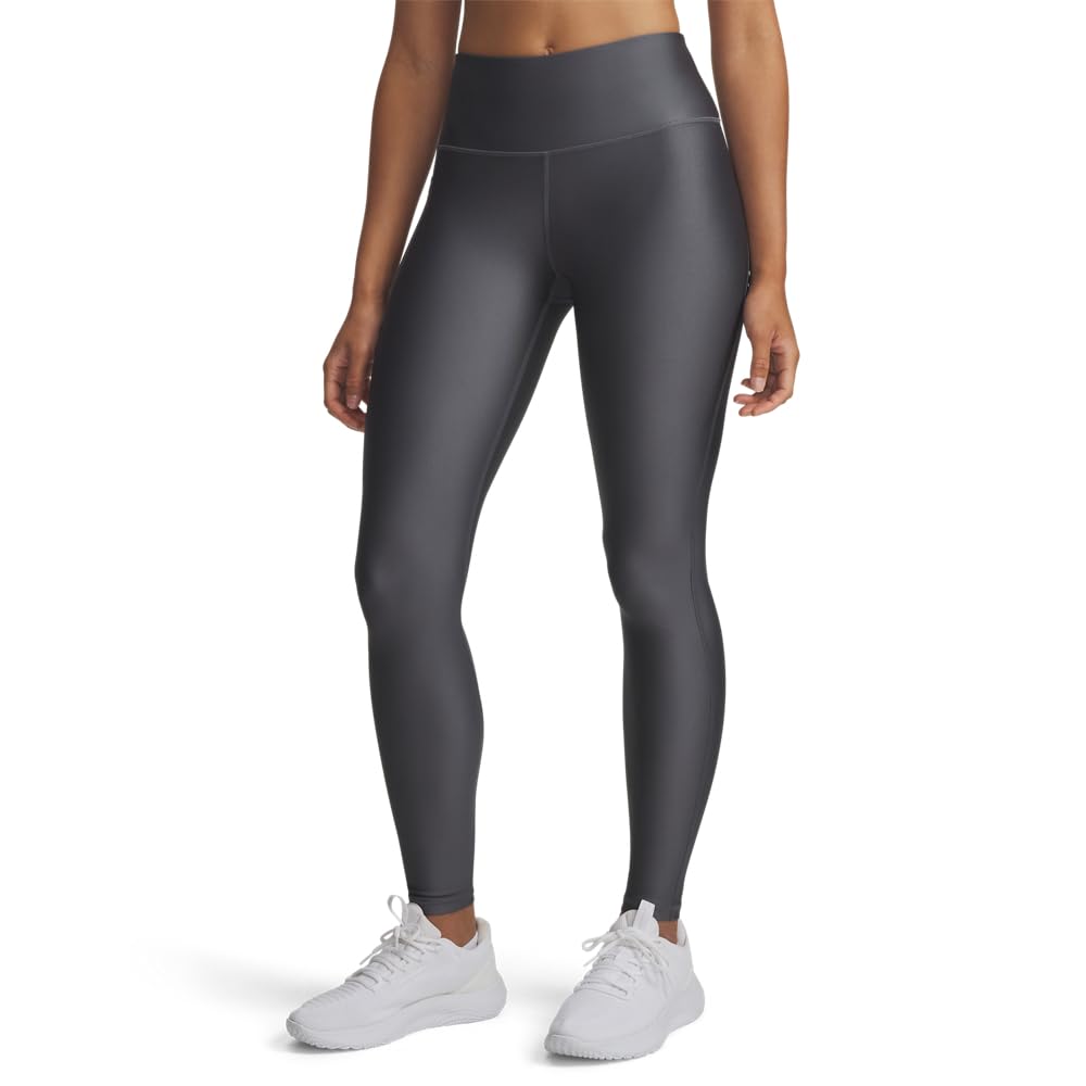 Under Armour Women's Tech High Rise Leggings, (025) Castlerock / / Black, Large Short Image