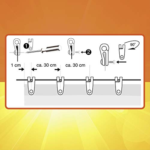 Windhager 10701 Laufhaken, Zubehör für Seilspannmarkise/Sonnensegel, Stück:60 Stück – Bild 8